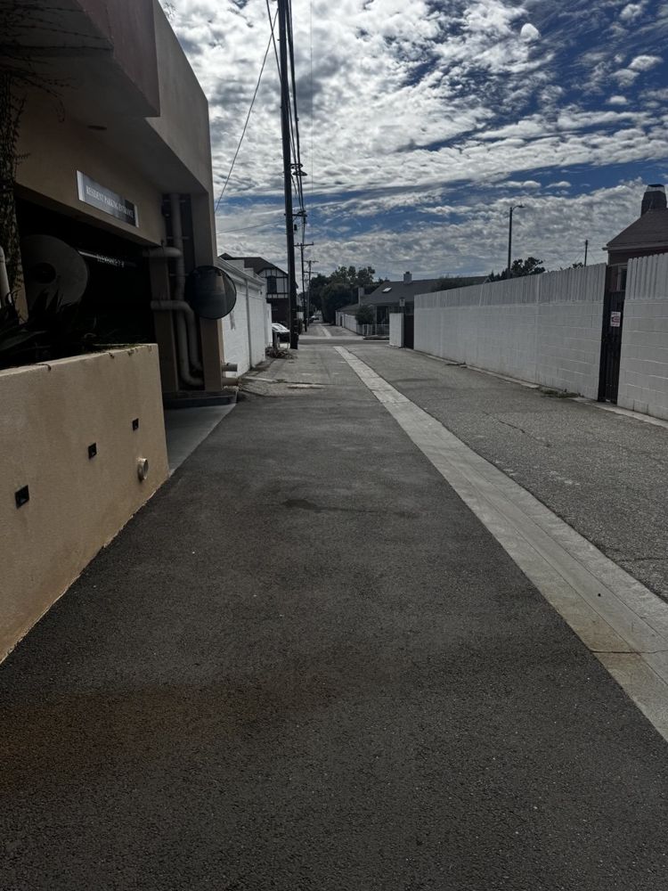 Back alley behind the building on Gateway Blvd